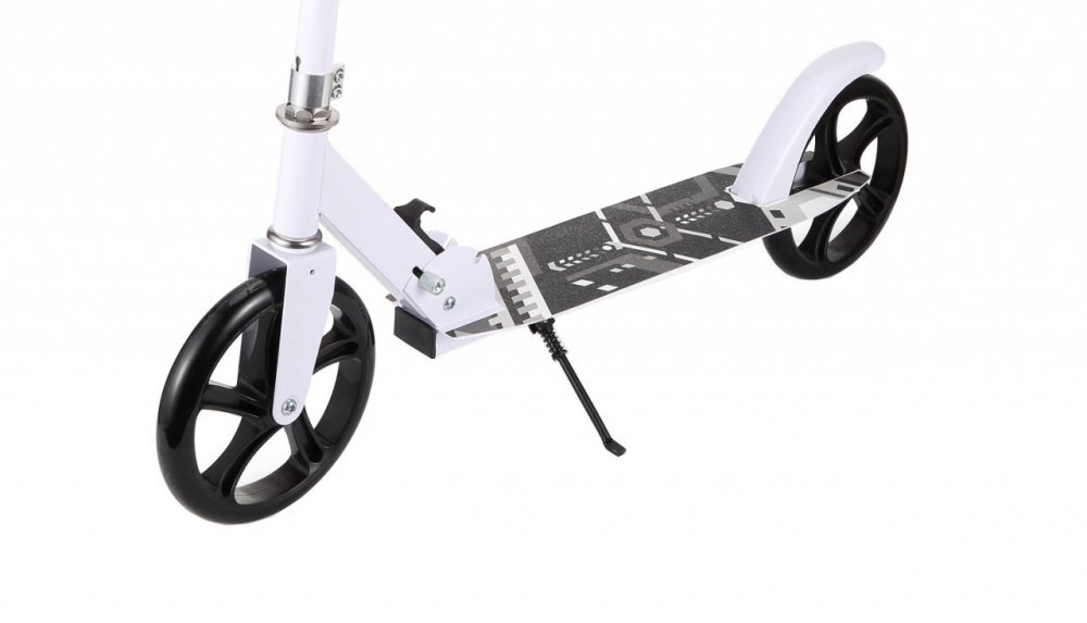 Novokids Trotineta pentru copii si adolescenti Fusion EVO Pro Alb Functie Super Brake Maner reglabil pe inaltime Diametru roata 200 mm Greutate admisa 100 kg