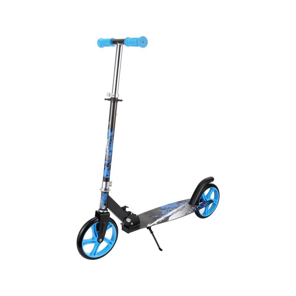 Novokids Trotineta pentru copii si adolescenti Storm Camo Pro Albastru Camuflaj greutate suportata 100 kg functie Super Brake maner reglabil pe inaltime diametru roata 200 mm