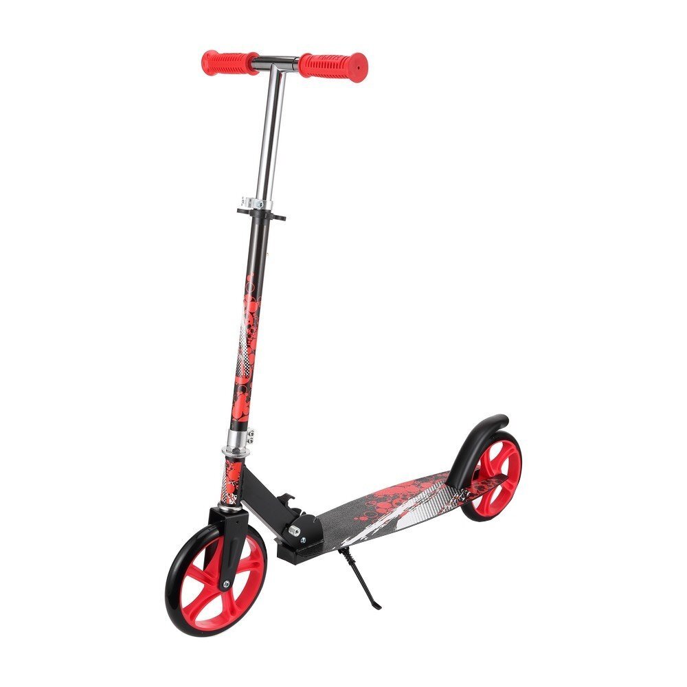 Novokids Trotineta pentru copii si adolescenti Storm Camo Pro Rosu Camuflaj greutate suportata 100 kg functie Super Brake maner reglabil pe inaltime diametru roata 200 mm