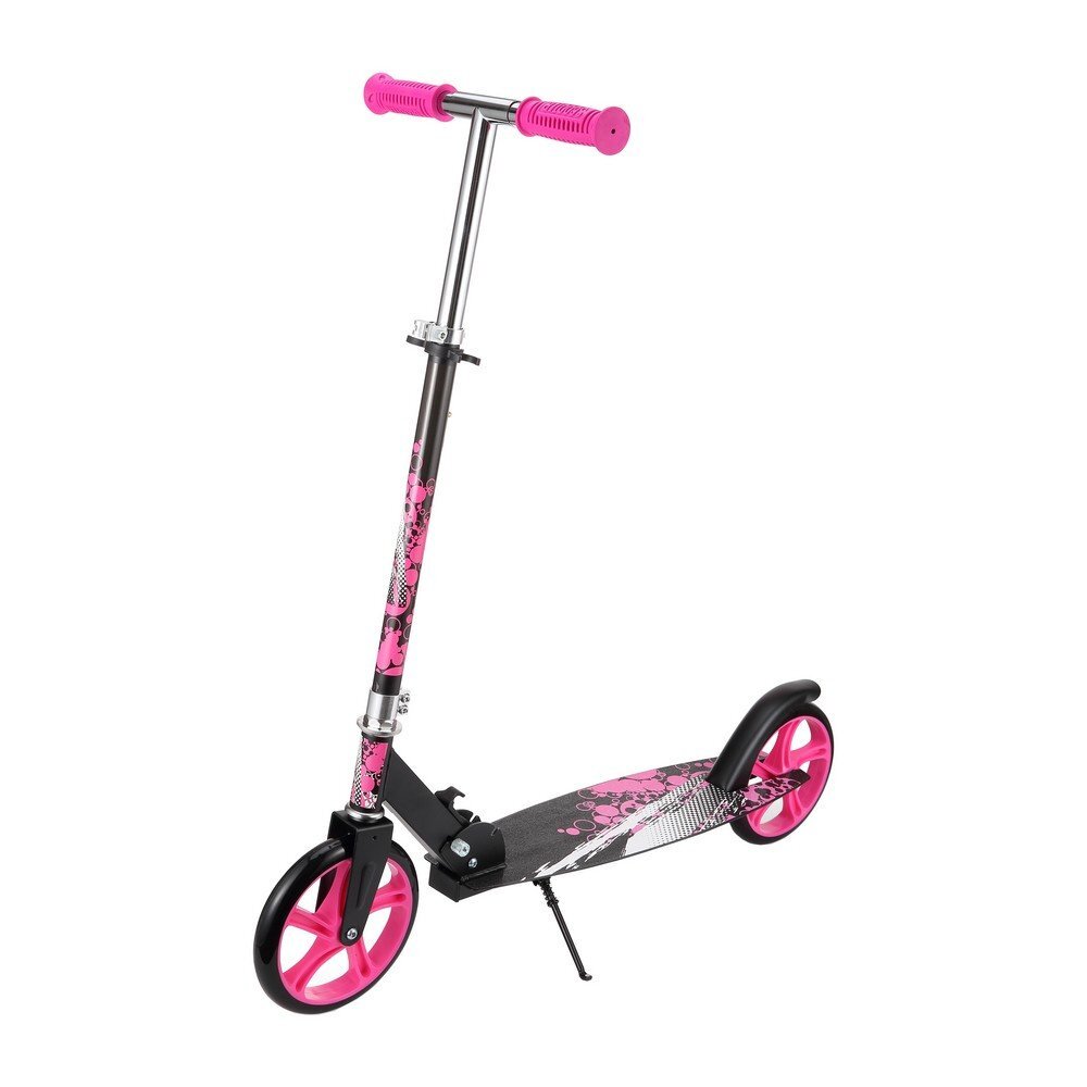 Novokids Trotineta pentru copii si adolescenti Storm Camo Pro Roz Camuflaj greutate suportata 100 kg functie Super Brake maner reglabil pe inaltime diametru roata 200 mm