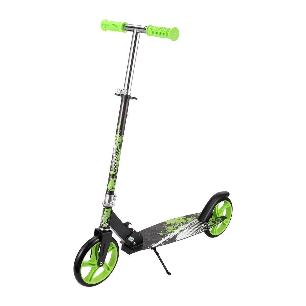 Novokids Trotineta pentru copii si adolescenti Storm Camo Pro Verde Camuflaj greutate suportata 100 kg functie Super Brake maner reglabil pe inaltime diametru roata 200 mm