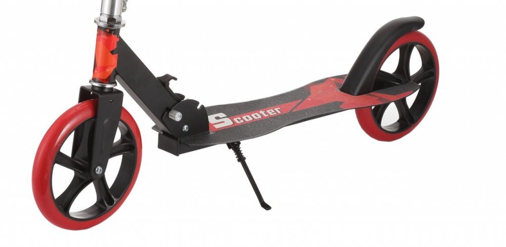 Novokids Trotineta pentru copii si adolescenti Storm Evo Pro Rosu greutate suportata 100 kg functie Super Brake maner reglabil pe inaltime diametru roata 200 mm