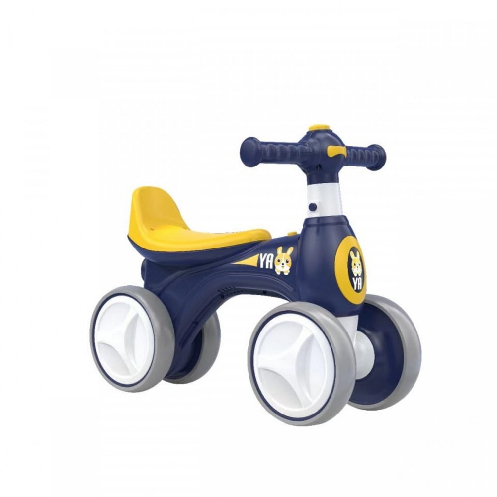 Novokids Vehicul pentru copii EVO Balance Bubbles Bike Albastru fara pedale cu Masina de facut baloane si melodii 4 roti din spuma EVA Greutate admisa 30 kg