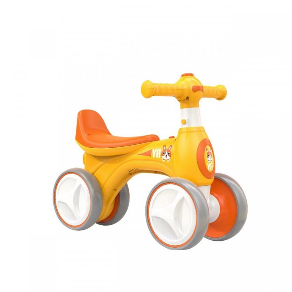 Novokids Vehicul pentru copii EVO Balance Bubbles Bike Portocaliu fara pedale cu Masina de facut baloane si melodii 4 roti din spuma EVA Greutate admisa 30 kg