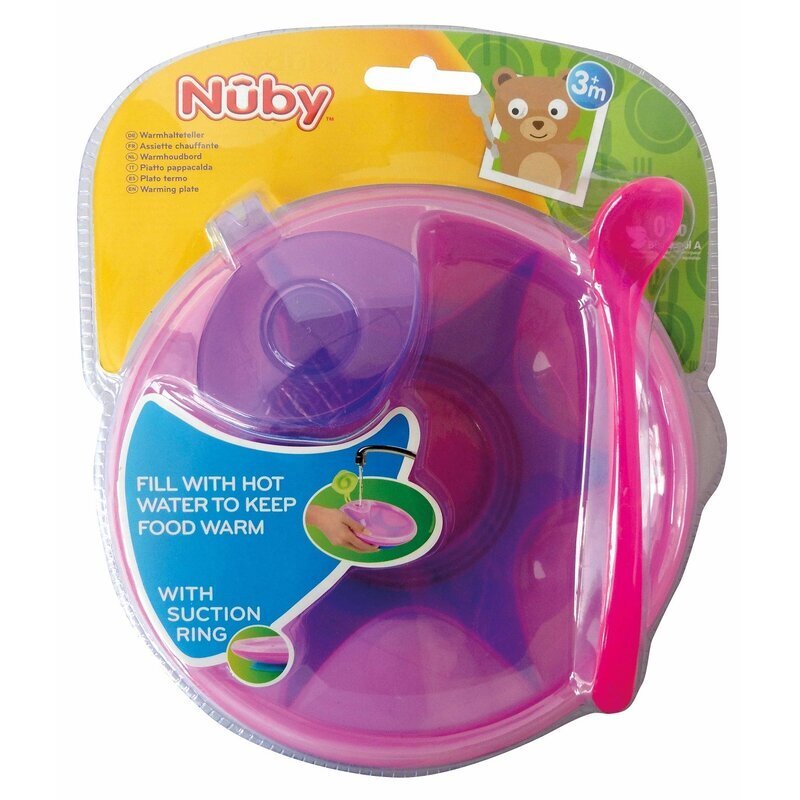 NUBY Bol cu ventuza si lingura 400 ml blue