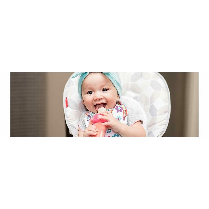 NUBY Dispozitiv de hranire pentru alimente lichide sau semi-solide silicon fara bpa 6 luni + albastru