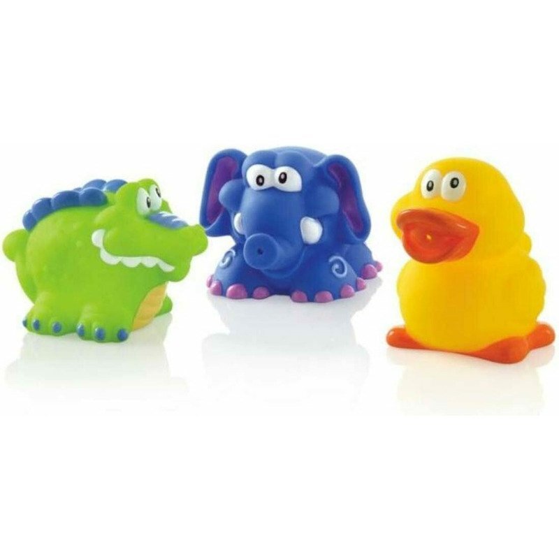 NUBY Jucarii de baie in forma de animaute 4 luni + Multicolor