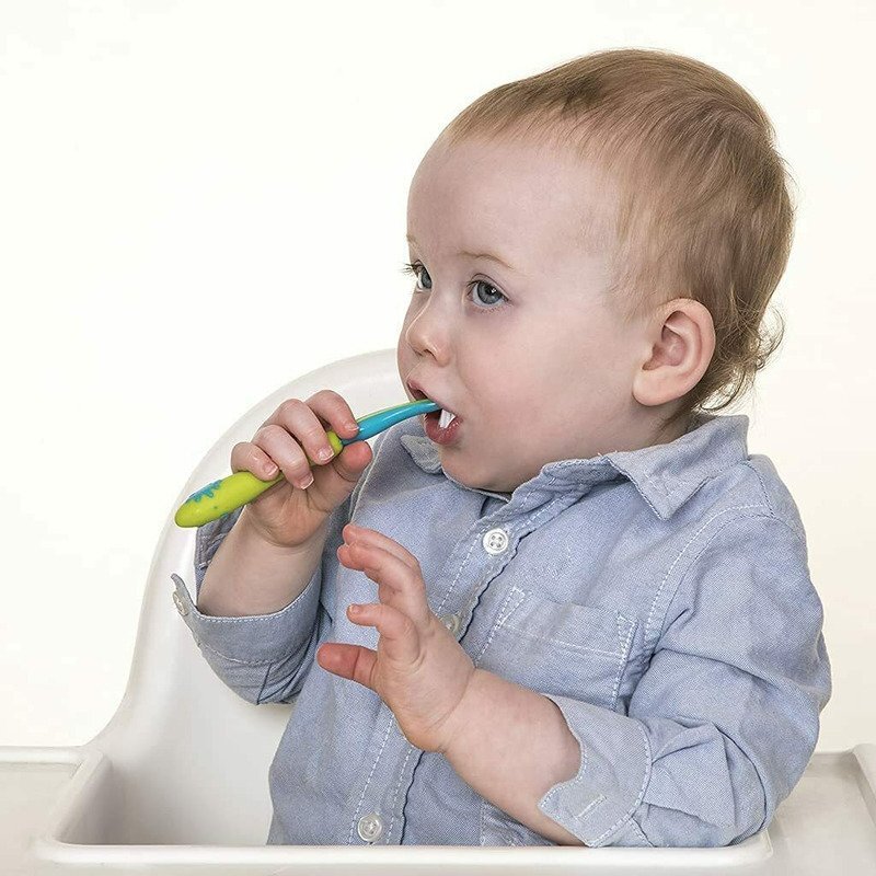NUBY Set 3 periute de dinti pentru copii Albastru