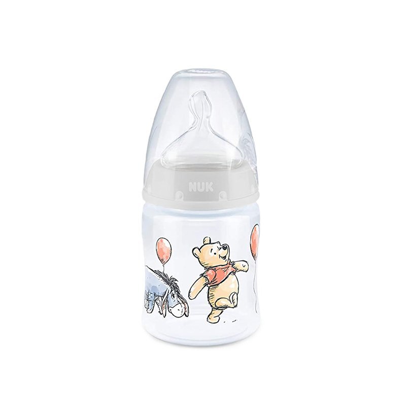 NUK Biberon First Choice 150 ml tetina silicon Disney Eeyore gri 0-6 luni