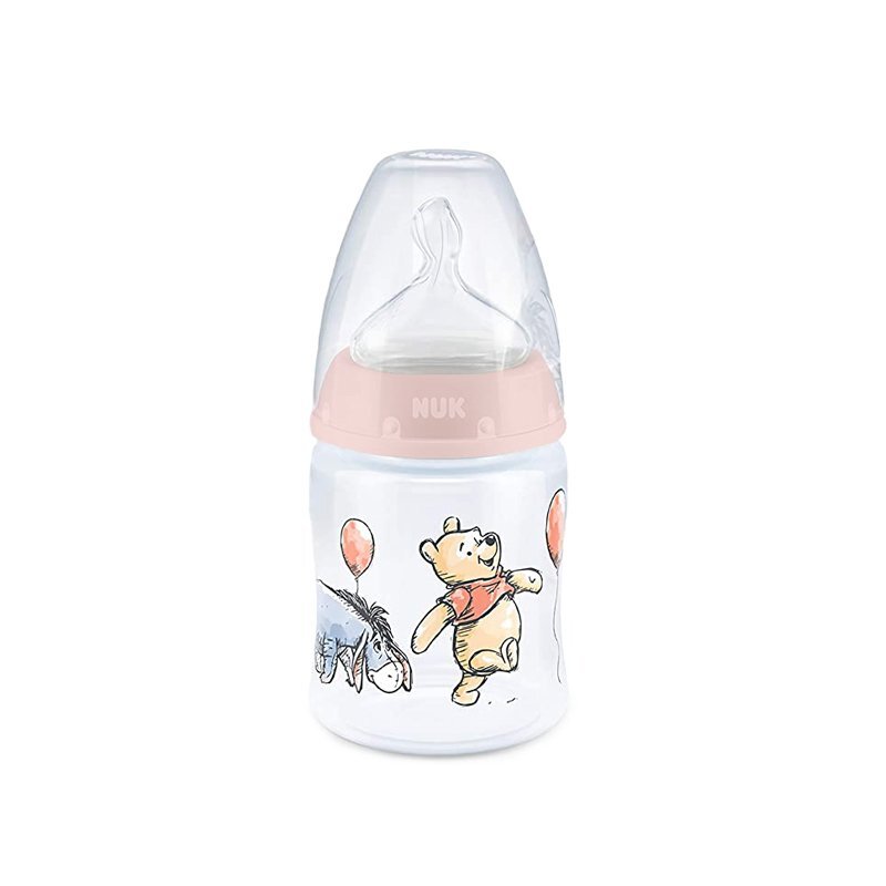 NUK Biberon First Choice 150 ml tetina silicon Disney roz 0-6 luni
