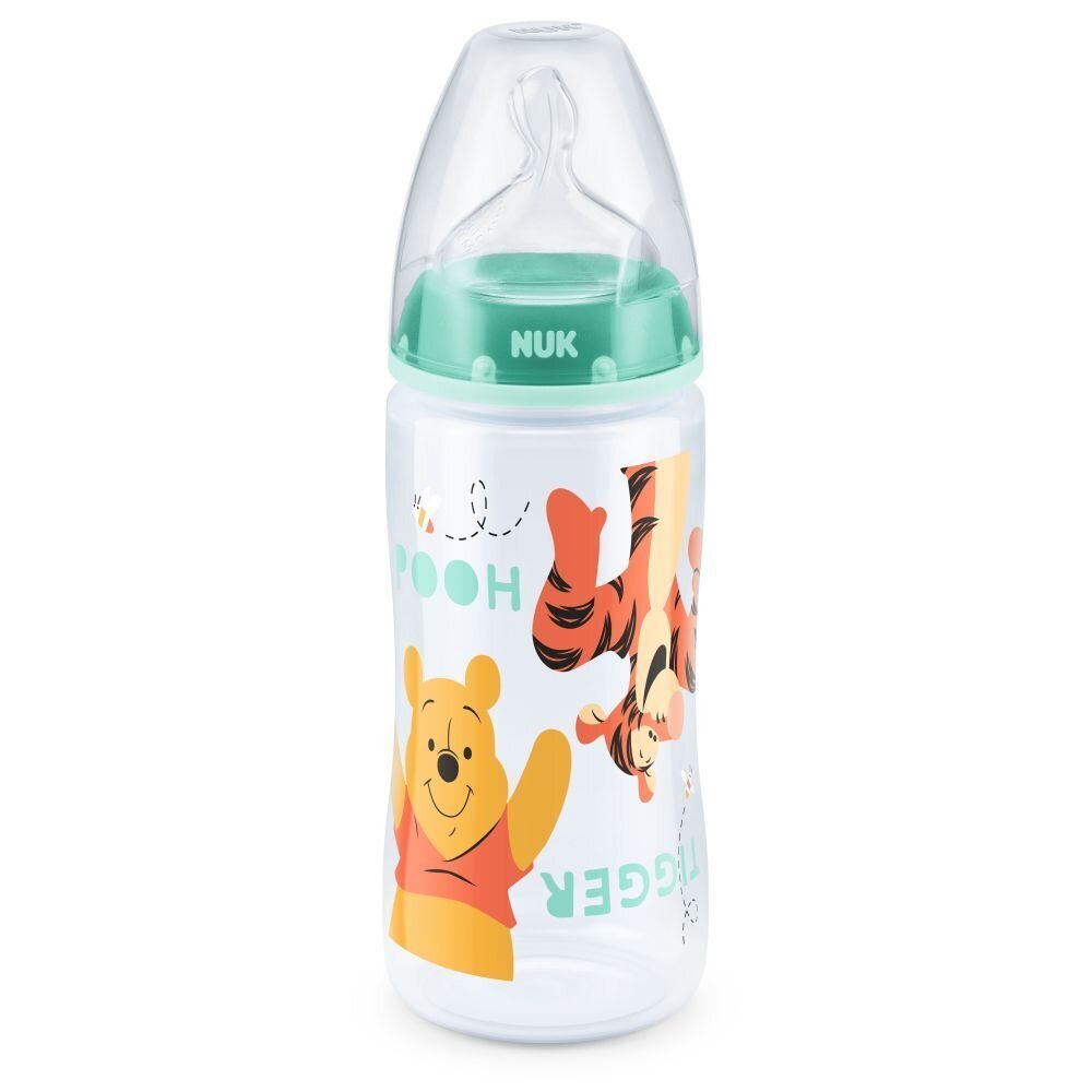 NUK Biberon First Choice 300 ml tetina silicon Disney vernil 0-6 luni