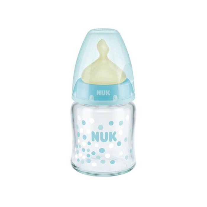 NUK Biberon First Choice Plus sticla 120 ml tetina latex M 0-6 luni turcoaz