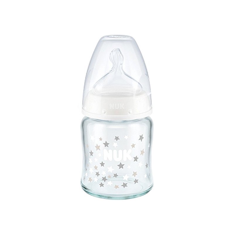 NUK Biberon First Choice Plus Sticla 120ml tetina silicon M 0-6 luni alb