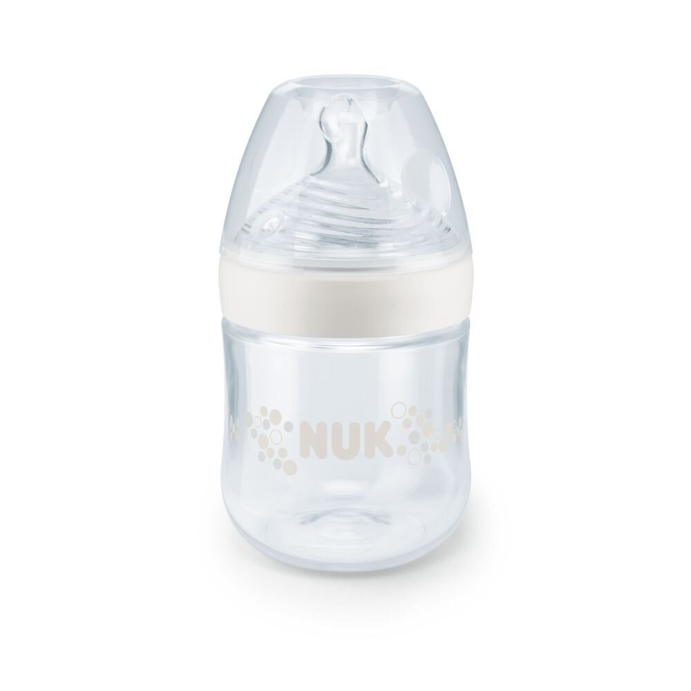NUK Biberon Nature Sense alb 150 ml tetina silicon orificiu S 0-6 luni