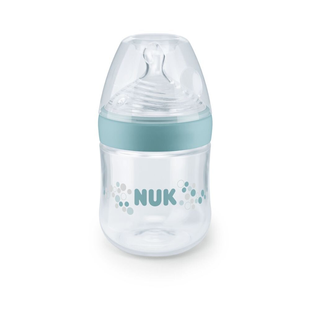 NUK Biberon Nature Sense vernil 150 ml tetina silicon orificiu S 0-6 luni