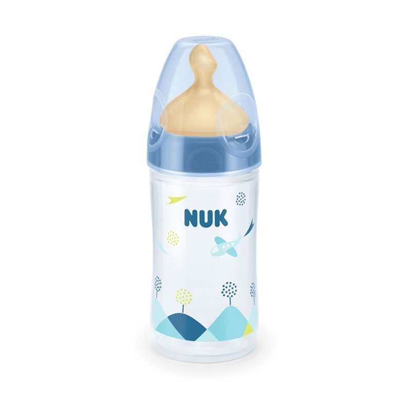 NUK Biberon New Classic 150ml Tetina Latex 0-6 luni Bleu