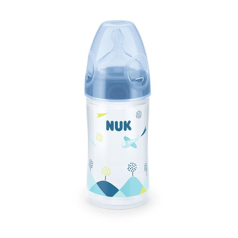 NUK Biberon New Classic 150ml Tetina Silicon 0-6 luni Bleu