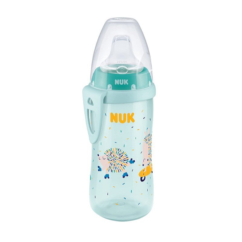 NUK Cana Active 300 ml cu adaptor silicon de la 12 luni verde