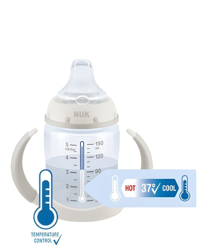 NUK Cana cu cioc din silicon First Choice 150 ml 6-18 luni Alb