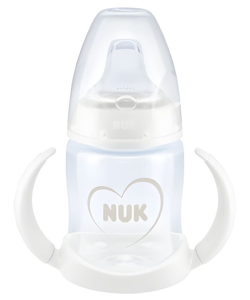 NUK Cana cu cioc din silicon First Choice 150 ml 6-18 luni Alb