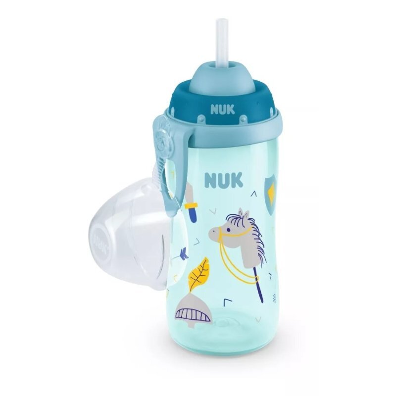 NUK Cana Flexi 300 ml cu pai moale de la 12 luni bleu