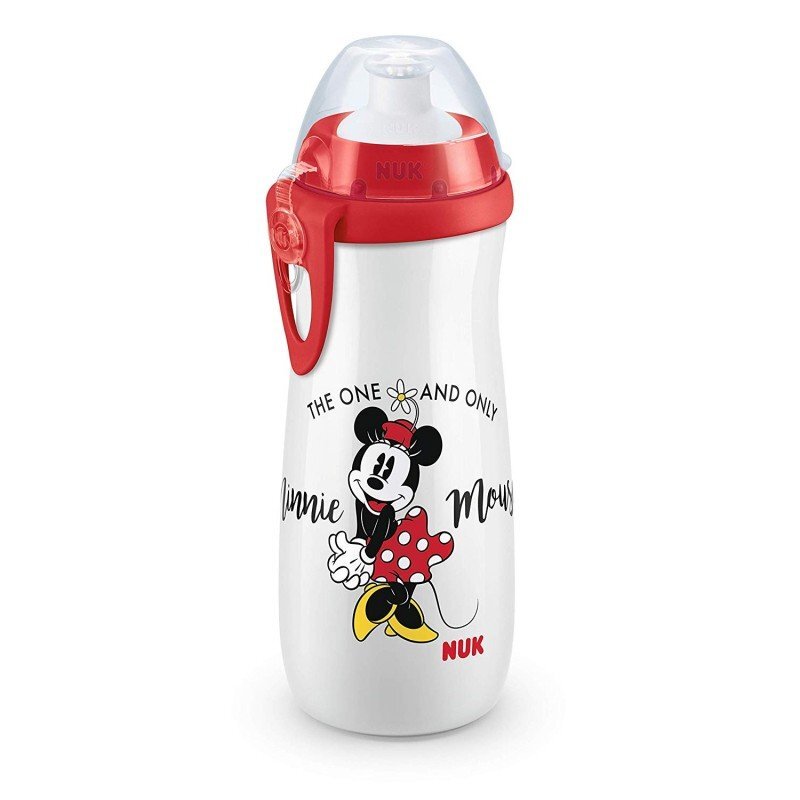 NUK Cana Sport Mickey Rosu 450 ml + Adaptor Push-Pull