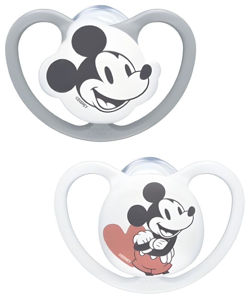 NUK Set 2 suzete din silicon Space Disney Mickey M2 6-18 luni