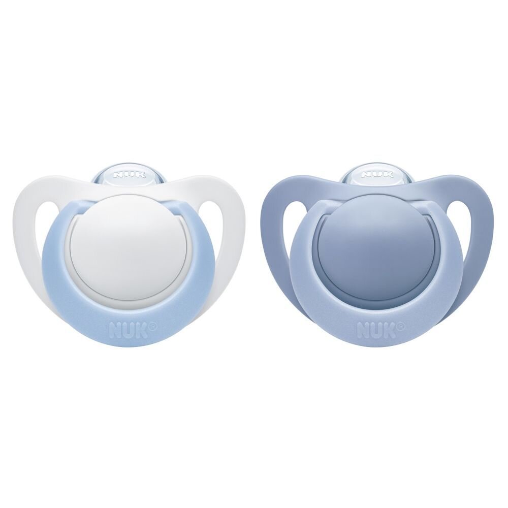NUK Set 2 suzete Genius silicon M1 blue 0-6 luni
