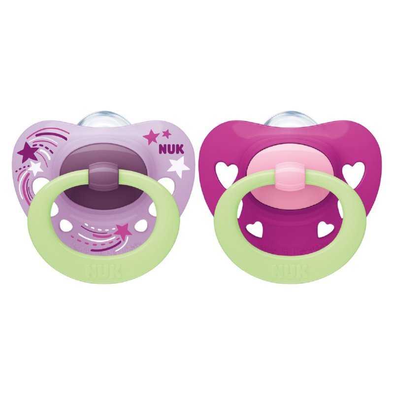 NUK Set 2 suzete Signature Night Silicon 6-18 luni M2 mov