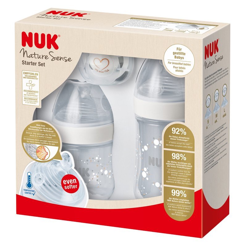 NUK Set nou nascut Nature Sense Start cu control temperatura alb