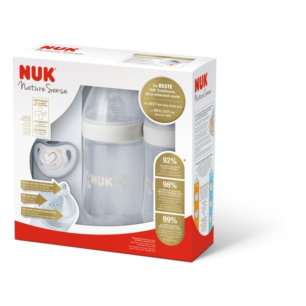 NUK Set nou nascut Nature Sense Start Twin alb