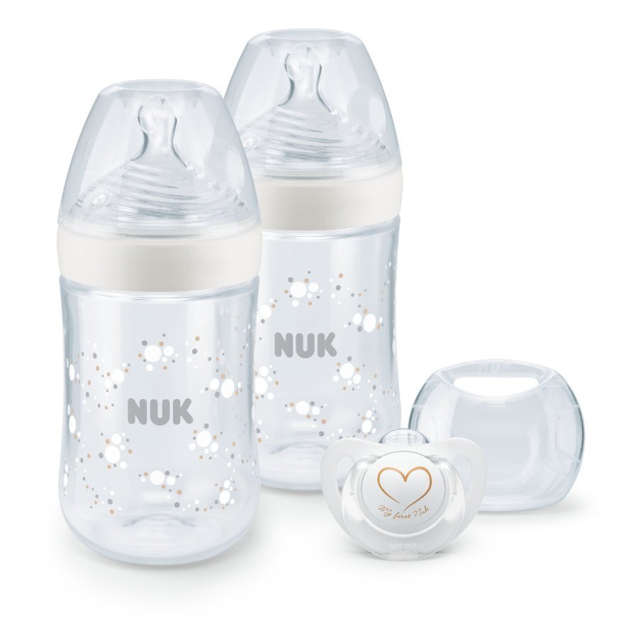 NUK Set nou nascut Nature Sense Start Twin cu control temperatura alb