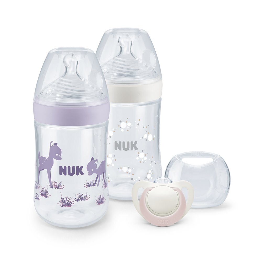 NUK Set nou nascut Nature Sense Start Twin cu control temperatura mov