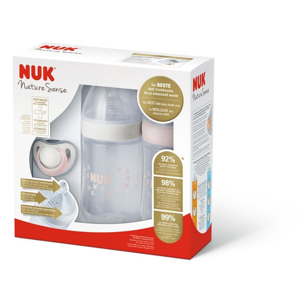 NUK Set nou nascut Nature Sense Start Twin roz