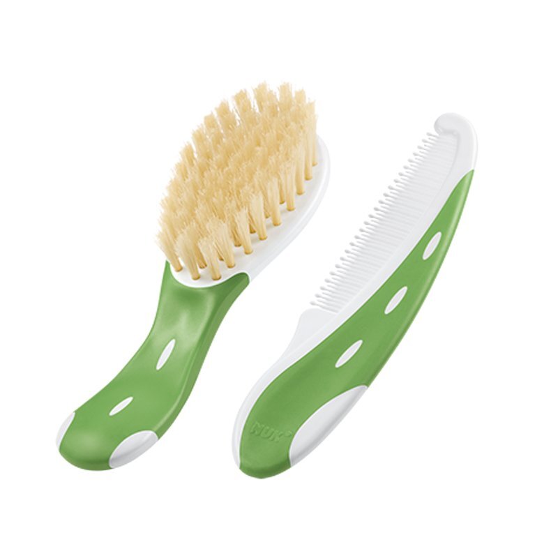 NUK Set perie par natural si piepten verde
