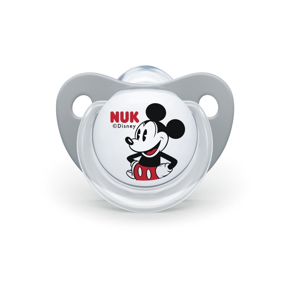 NUK Suzeta Mickey silicon M2 gri 6-18 luni