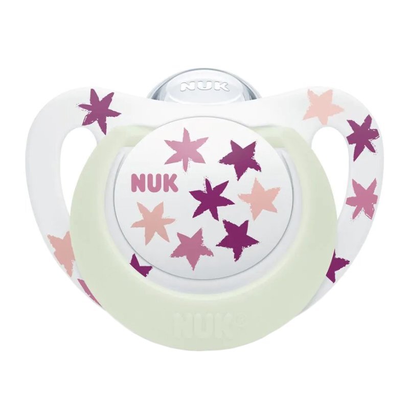 NUK Suzeta Star Night silicon 18-36 luni M3 roz