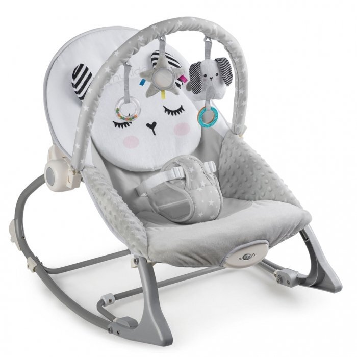 Nukido Balansoar multifunctional cu vibratii panda 3 jucarii 705100 Gri
