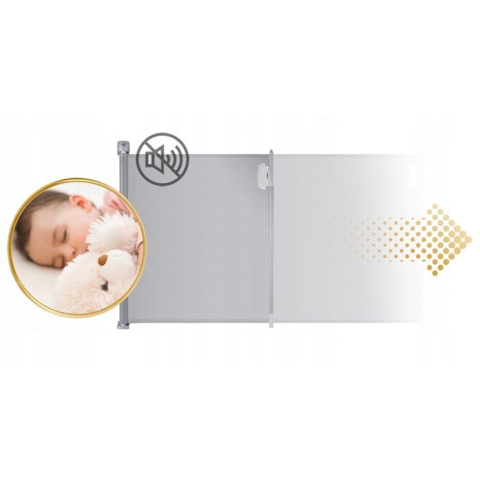 Nukido Bariera de protectie extensibila pentru scari si usi 50-140 cm 718401 gri