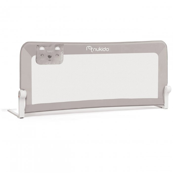 Nukido Bariera de protectie pentru pat 150 x 35 x 66 cm gri