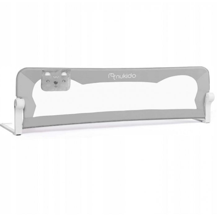 Nukido Bariera de protectie pentru pat 150x35 x42 cm Gri