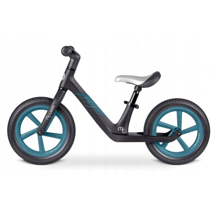 Nukido Bicicleta fara pedale pentru copii 87x39x54 cm roti EVA Light Flee Negru