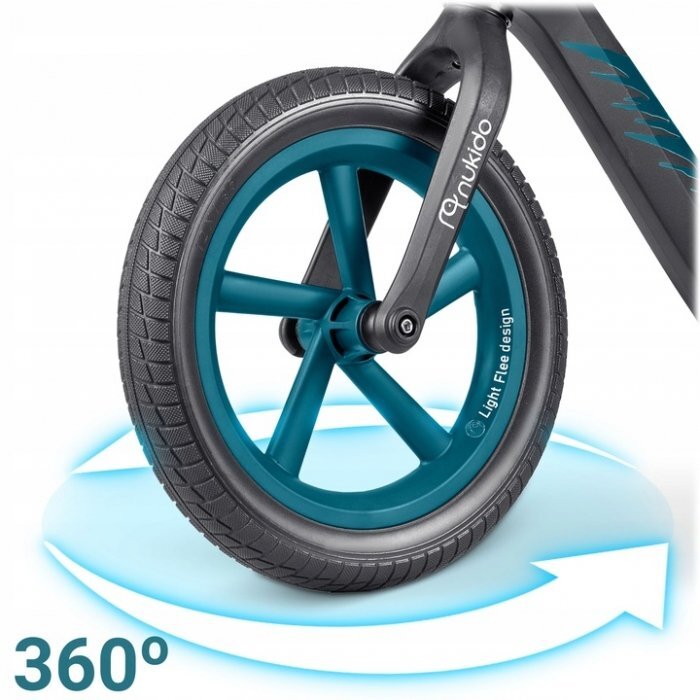 Nukido Bicicleta fara pedale pentru copii 87x39x54 cm roti EVA Light Flee Negru