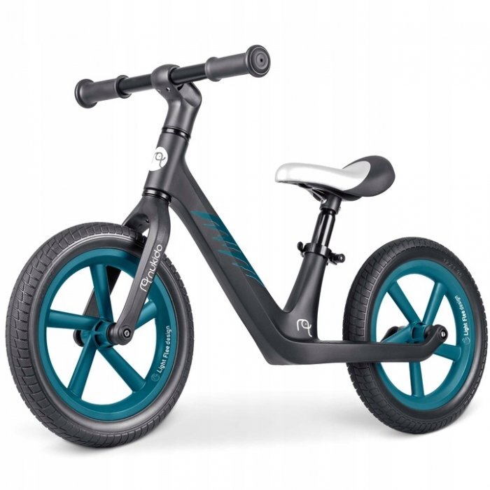 Nukido Bicicleta fara pedale pentru copii 87x39x54 cm roti EVA Light Flee Negru