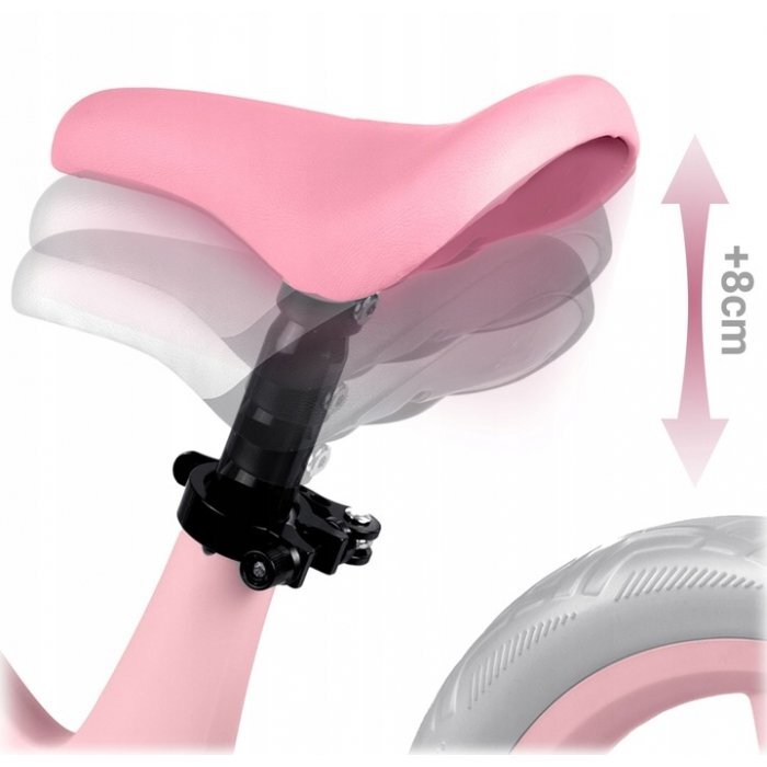 Nukido Bicicleta fara pedale pentru copii 87x39x54 cm roti EVA Light Flee Roz