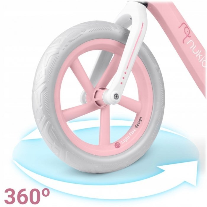 Nukido Bicicleta fara pedale pentru copii 87x39x54 cm roti EVA Light Flee Roz