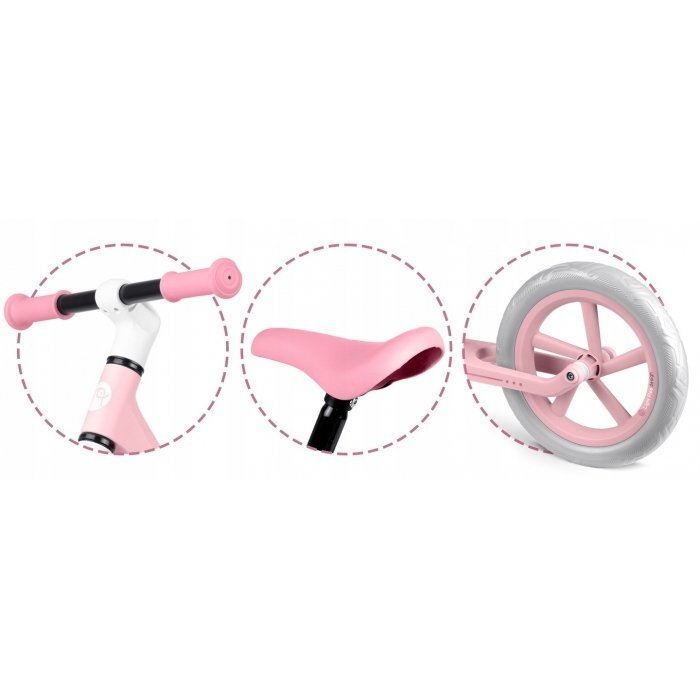 Nukido Bicicleta fara pedale pentru copii 87x39x54 cm roti EVA Light Flee Roz