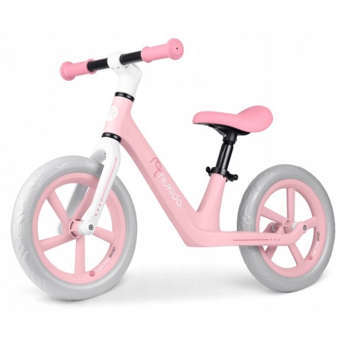 Nukido Bicicleta fara pedale pentru copii 87x39x54 cm roti EVA Light Flee Roz