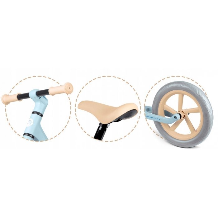 Nukido Bicicleta fara pedale pentru copii Light Flee Albastru 87x39x54 cmde la 2ani roti EVAsezut moale cu inaltime reglabila intre 35-41 cmcadru rezistentmanere cauciucate ergonomice cu opritori