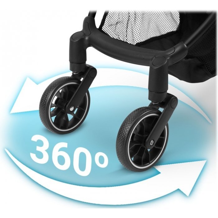 Nukido Carucior sport pentru copii Paseo Verde cu suspensii spatar reglabil pliere compacta potrivit pentru avion